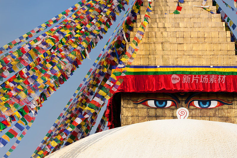 尼泊尔的Bodhnath Stupa